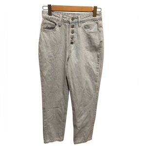 Vervet Women’s Light Wash Denim Mom Jeans Emma Button Fly 100% Cotton Sz 24